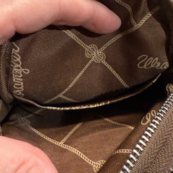 Wrangler Aztec Patterned Pink and Brown Crossbody Bag - Picture 5 of 5